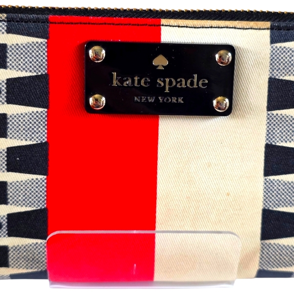 Kate Spade Signature Spade Lacey Wallet - Black/ Cream/Red (Style PWRU2968) - Picture 3 of 16